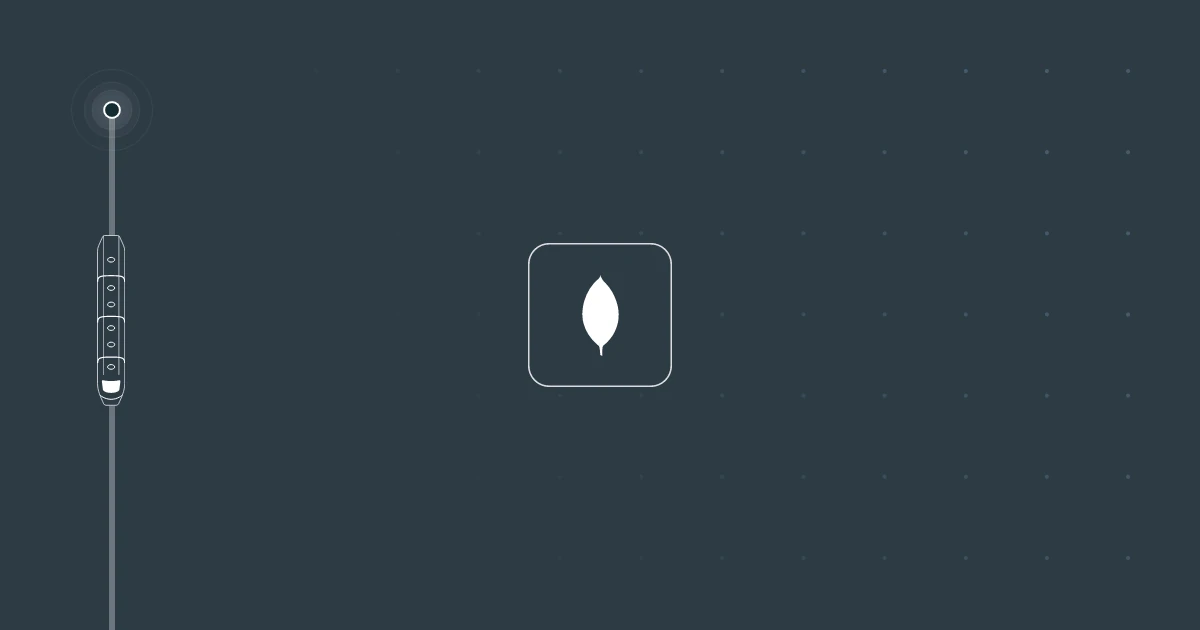 Changelog graphic using mongodb icon in dark-teal
