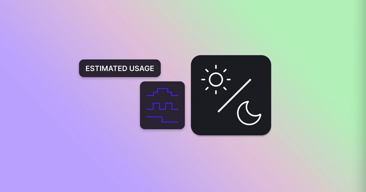 Estimated Project Usage, Switch Theme, and Happy Holidays from Railway changelog image
