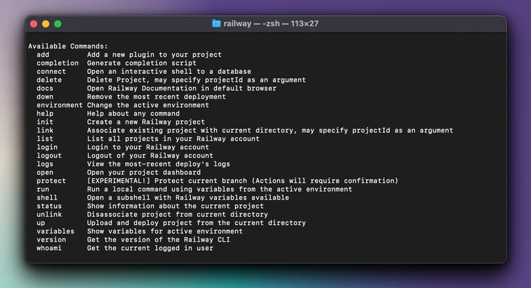 Railway CLI