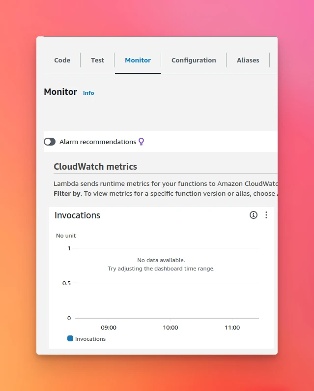 Checking for new invocations in AWS Lambda