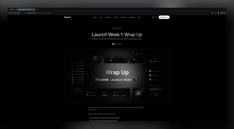 Resend recently hosted its first Launch Week