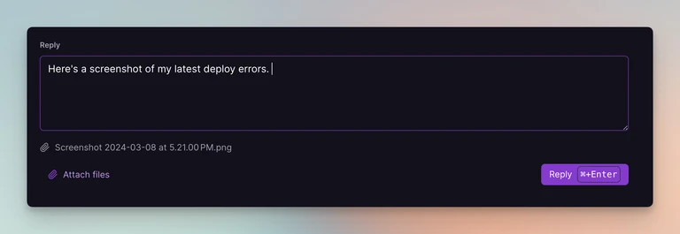 Help Center posts now support attachments