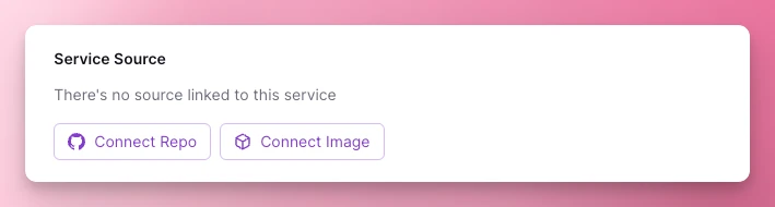 Or connect to DockerHub via the service settings menu