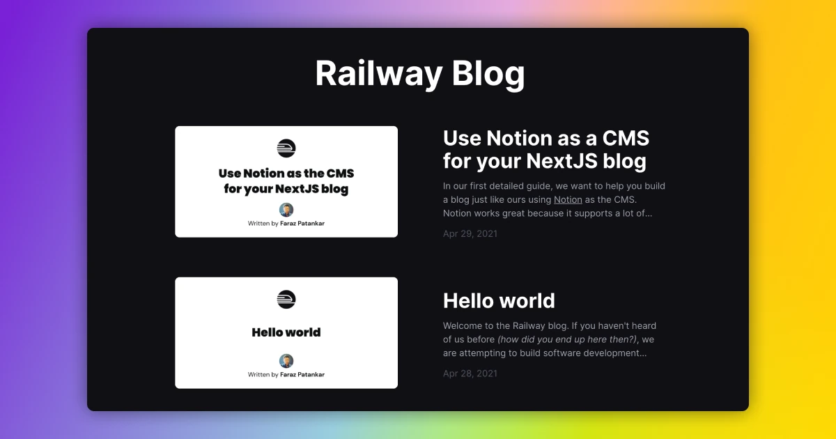 Railway Blog, Custom OG Images, and QoL Improvements changelog image