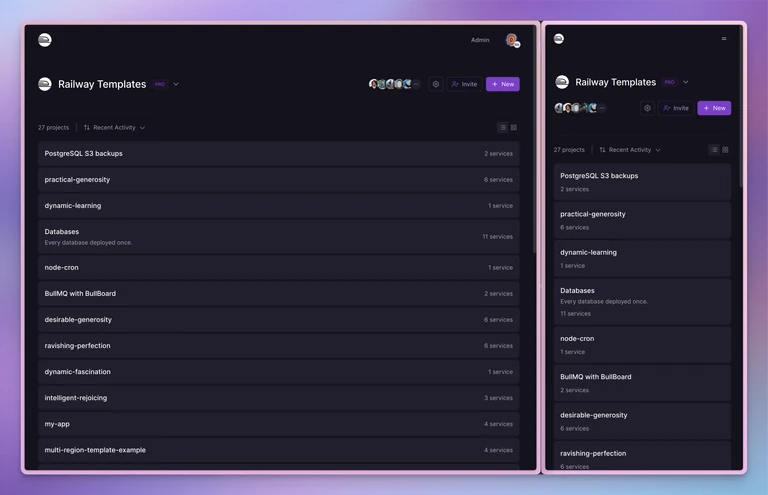We’ve introduced new list sorting for projects in the dashboard