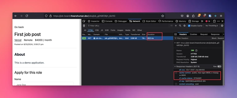 Observing caching behavior in DevTools