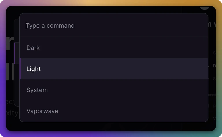 Improved command palette