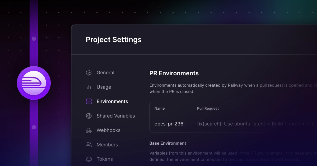 PR Environments at the Project Level, Migration to Tailwind Complete, Team Support changelog image