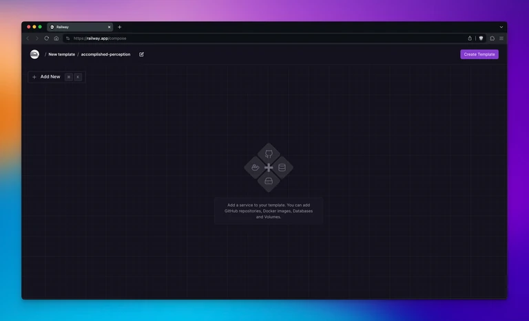 The Template Composer is a new way to build templates on Railway