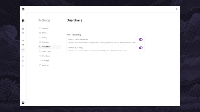 Define workspace-level guardrails