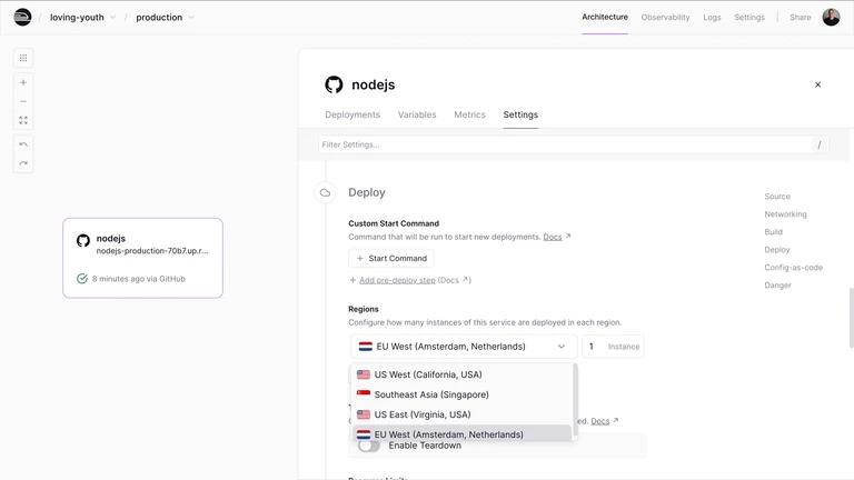 Multi-region deployment