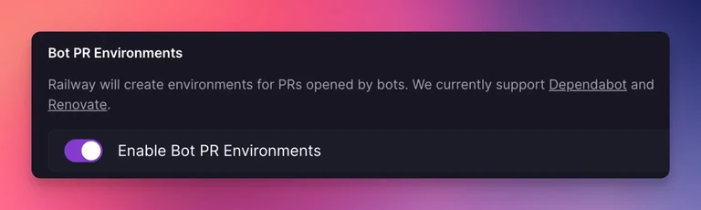 The feature is available in Project settings