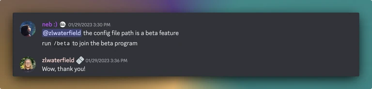 To enter Priority Boarding (our beta program), users just need to type /beta in Discord