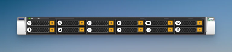 A Supermicro server with 12 NVMe Bays - Guess which bay is /dev/nvme0n2 as seen by Linux? (That’s a trick question).
