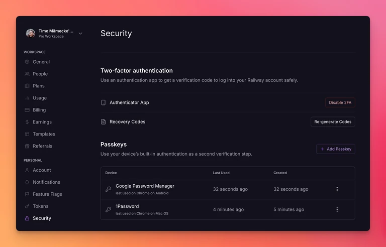 Configure Passkeys