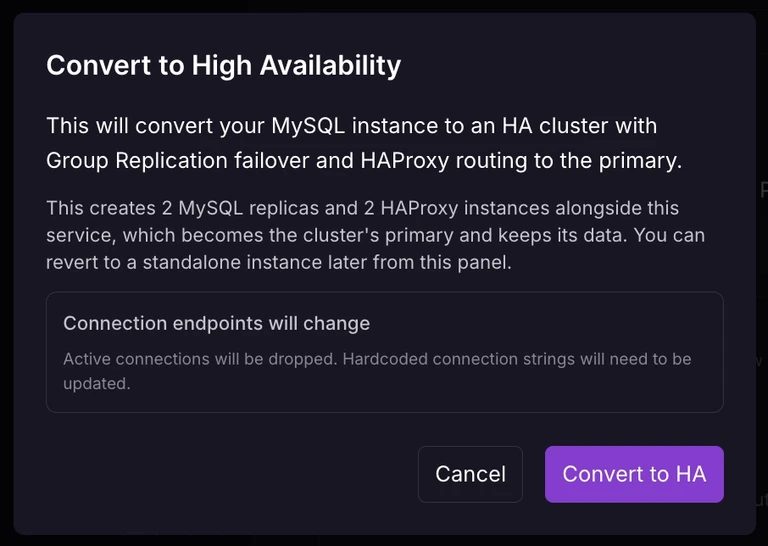 MySQL HA