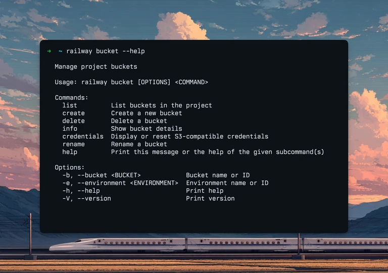 Manage Railway Buckets without leaving your terminal